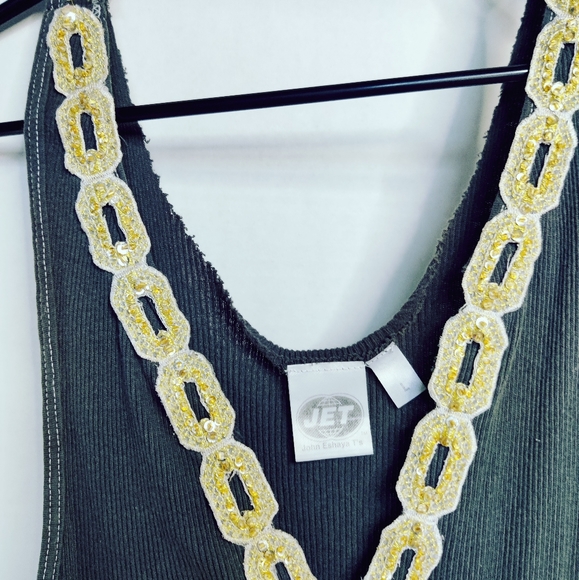 "JET" VINTAGE GLITZY * NIGHT OUT* TANK TOP TUNIC *S* - Picture 8 of 9